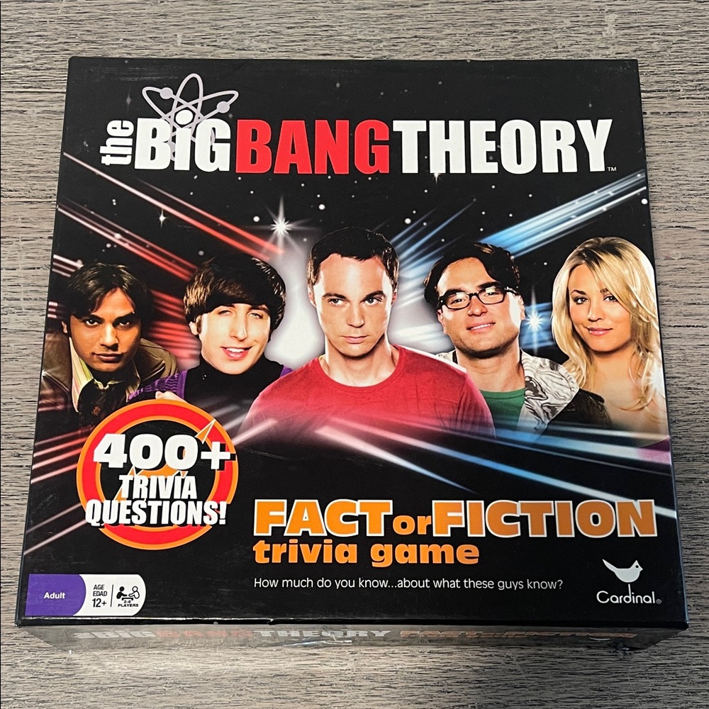 Cardinal The Big‎ Bang Theory Fact or Fiction Trivia Game - Black